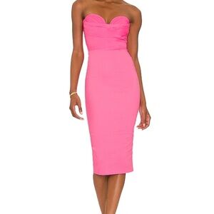 Elegant Pink Strapless Dress